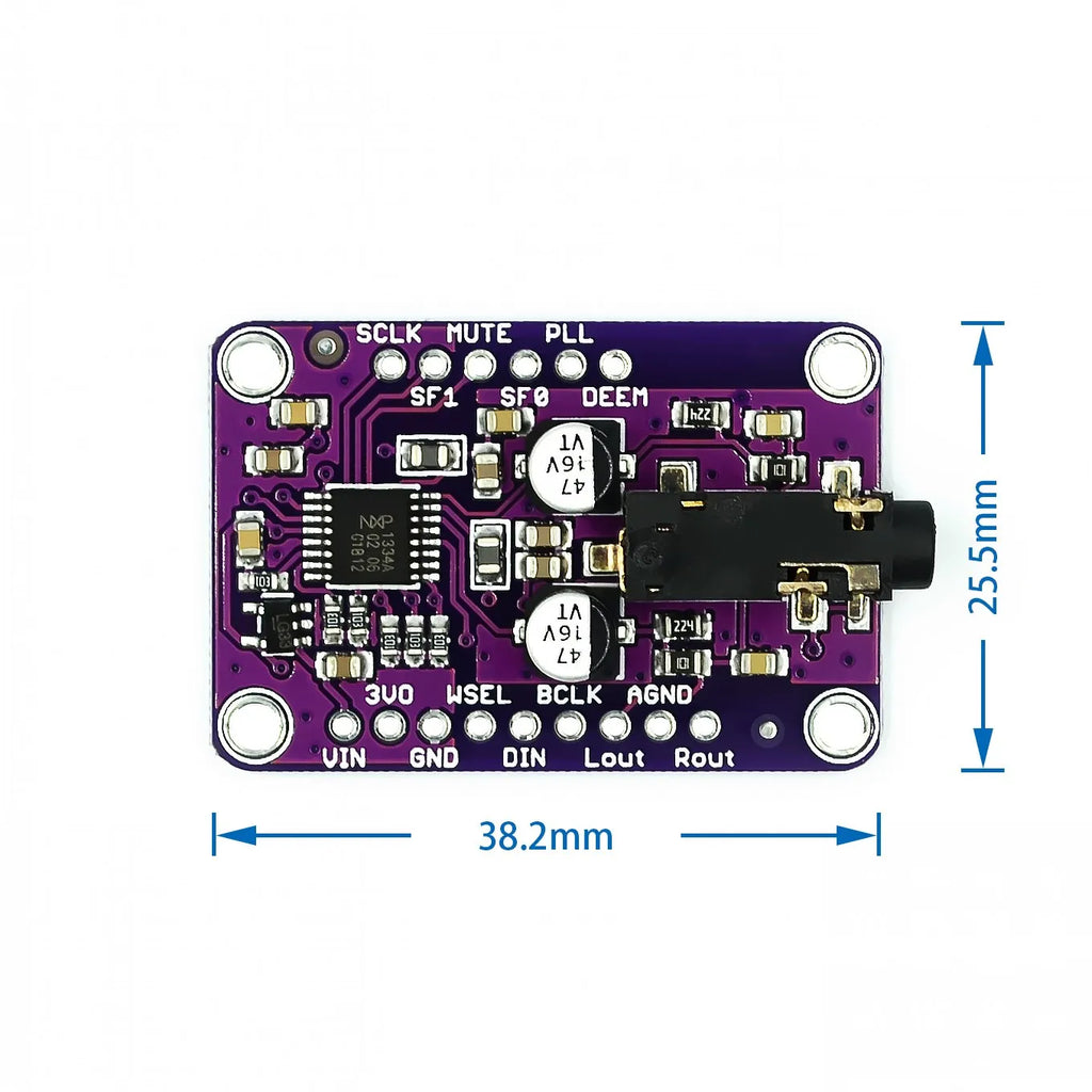1PCS CJMCU-1334 DAC Module CJMCU-1334 UDA1334A I2S DAC Audio Stereo Decoder Module Board For Arduino 3.3V - 5V