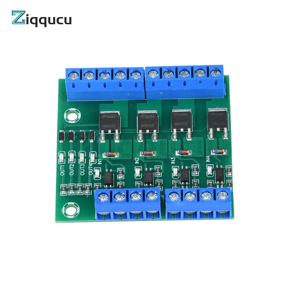 DC 3.7V~27V Optocoupler Isolated Driver Module 4 Channel MOS Tube FET Pulse Trigger Switch Controller Board for Motor LED Light