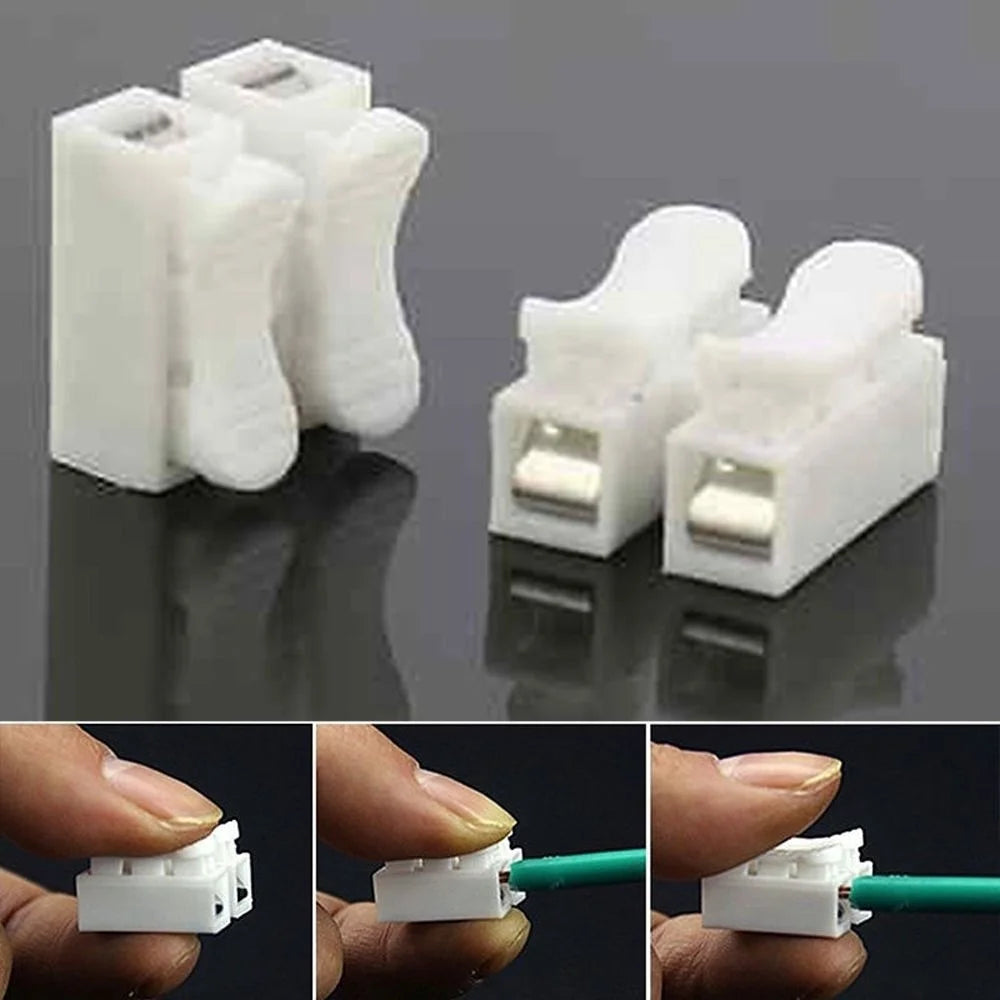 20/50Pcs No Solding Quick 3P 2P Cable Wire Connector No Screw Terminal Block Spring Clamp