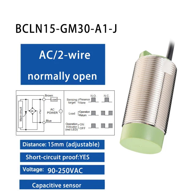 Capacitive Proximity Switch Sensor Non-Contact Liquid Level Sensor CR30 Series Detection Non-Metallic Liquid Level Sensor