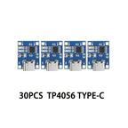 30PCS Micro/TYPE-C/MINI USB 5V 1A 18650 TP4056 Lithium Battery Charger Module Charging Board With Protection Dual Functions