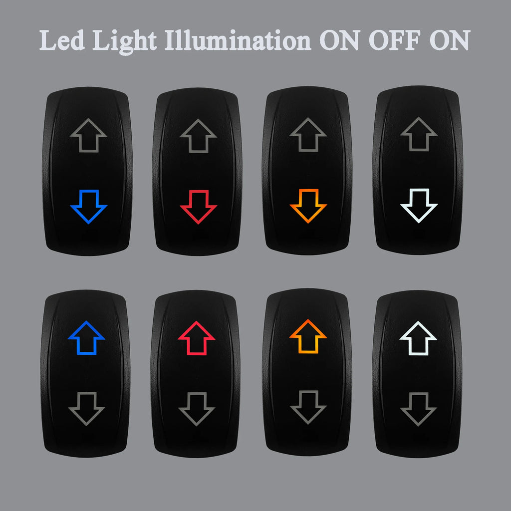 12V-24V Car Boat Led Switch Base ON OFF / ON OFF ON / Momentary for Carling ARB 4x4 Contura Rocker Switch Assembly- Base Only
