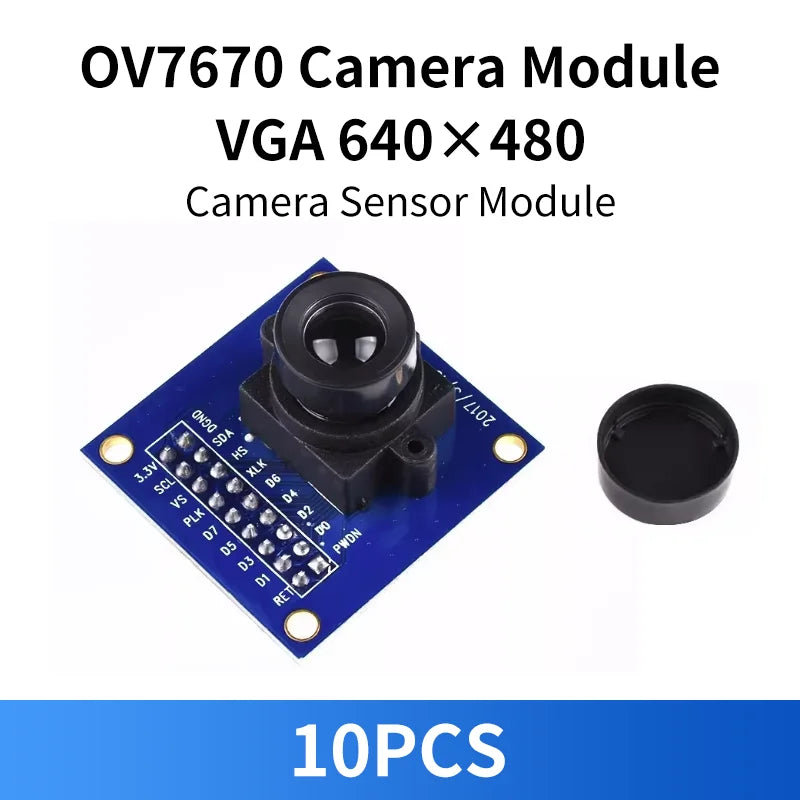 10PCS OV7670 Camera Module VGA 640x480 with Auto Exposure for Arduino STM32 Raspberry Pi Compatible Camera Sensor Module