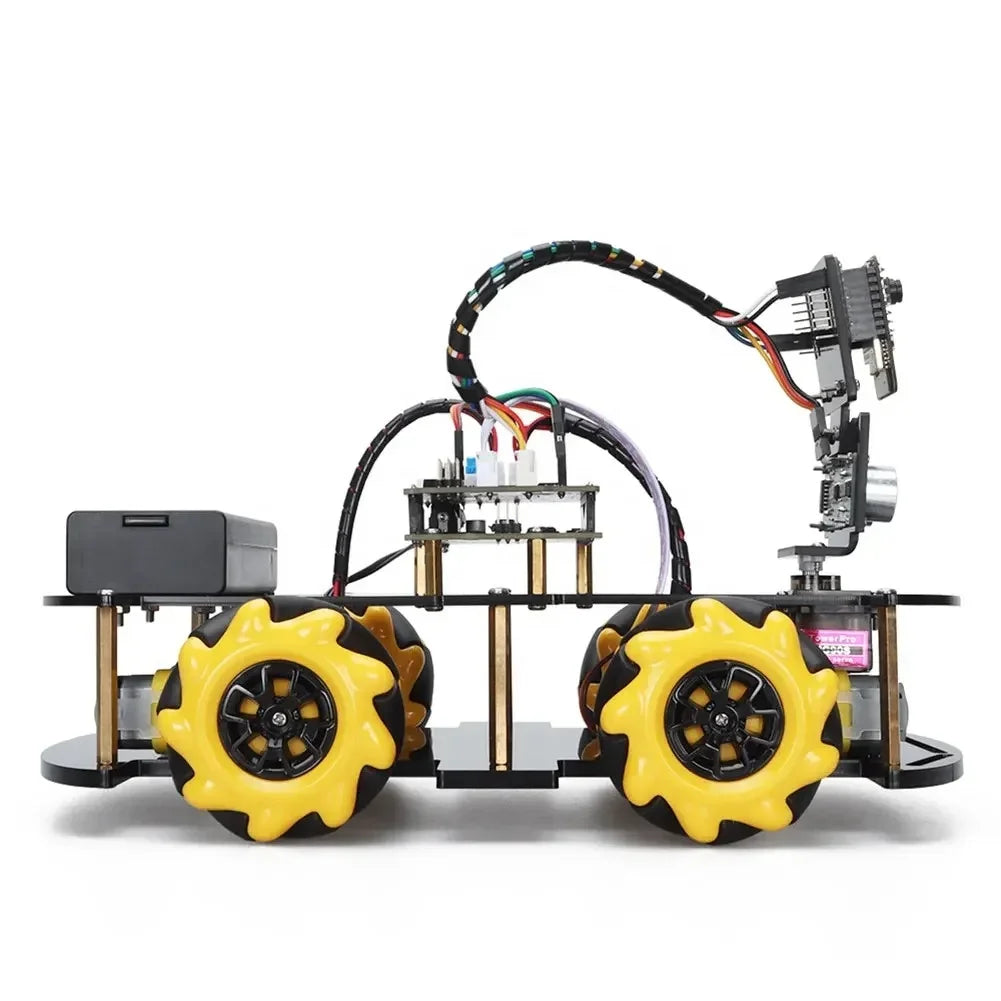 ESP32 CAM WiFi Smart Robot Car Kit with Mecanum Wheels, Ultrasonic Sensor & TT Motors for Programming Education