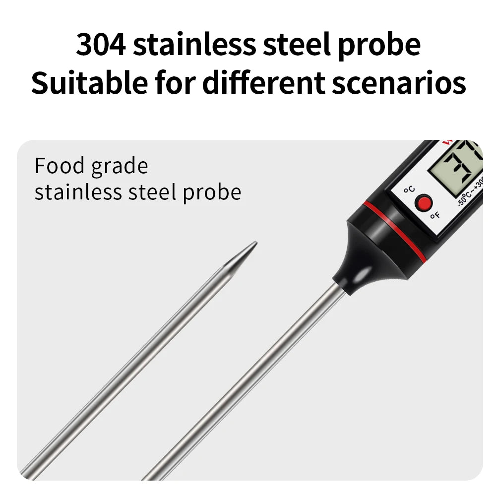 Meat Probe Thermometer Kitchen Food Digital Thermometer Cooking Electronic Temperature Heat Gauge Milk Barbecue Meat Thermometer