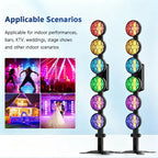 6‑Head Retro Stage Light MAX 300W COB RGB Effect Light DMX512 Voice Control 15/33CH Strobe Party Bar DJ Show Lighting IP20
