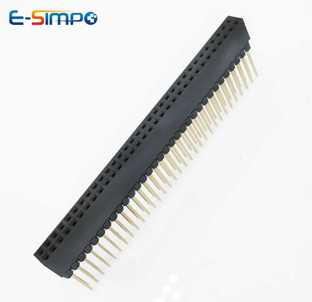 10pcs 2.54mm PC104 Industrial Long Square Pin 2X16P 2X20P 2X25P/32P/40P PH8.5+2.5mm Double Row Gold Motherboard Female Header
