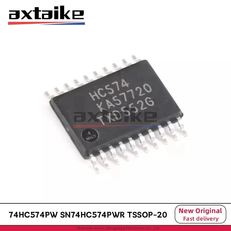 10PCS 74HC574PW TSSOP-20 74HC574PW,118 74HC574 SN74HC574PWR HC574 SMD Octal D-type Flip-flop Positive Edge-trigger 3-state IC