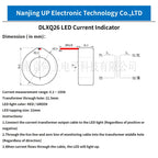 NJXSE Led Current Indicator 5A 20A 30A 50A 100A CT AC Signal Monitor Light Factory Price Current Transformer with Led Indicator