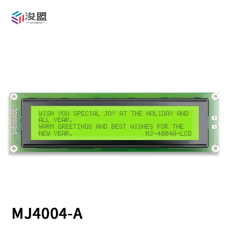 Cob Large 40x4 Character 18 Pin 8 Bit Parallel 5.0v Yellow Green Display Module 4004 16x2 Panel LCD Screen