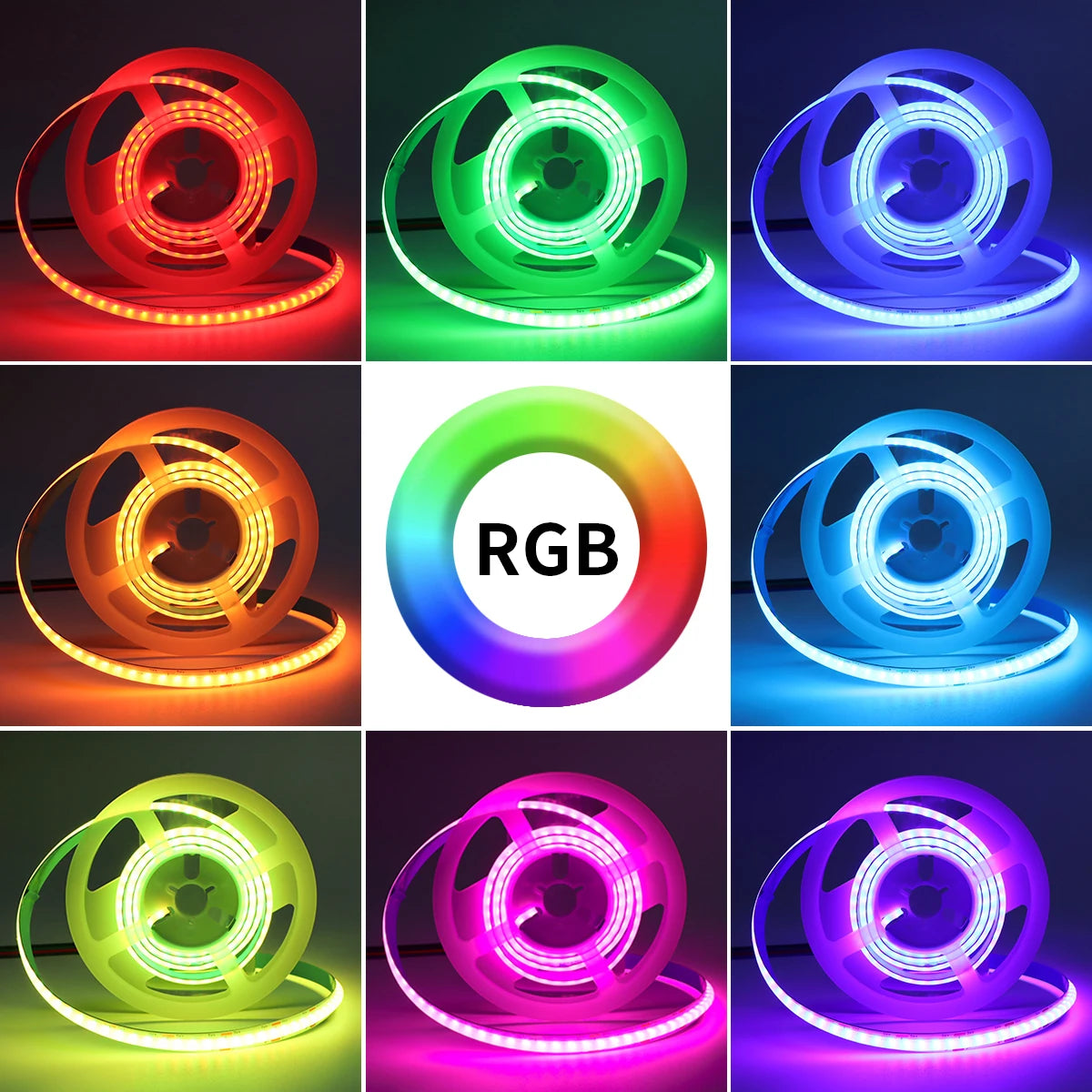 RGB LED Smart Life Zigbee Controller COB LED Strip USB Lights 5V Tuya Wifi Switch 3500K 5000K 6000K Smart Lamp 1/2/3/5M LED Tape