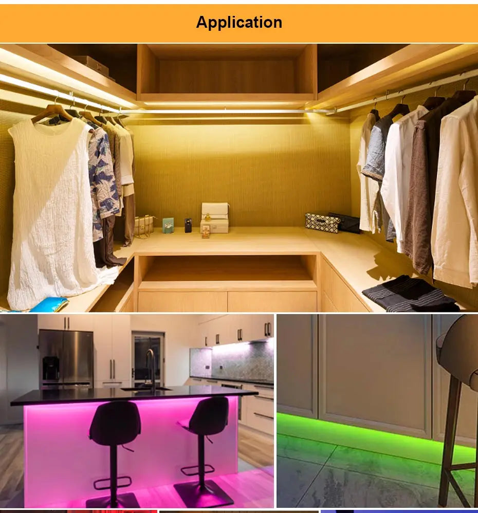 1M 5M 8M 10M 24V COB Led Strip Light Warm White Red Green Ice Blue Pink Golden Yellow Led Tape Adhesive Decor Lighting For Room