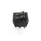 2Pcs KCD2 Double Boat Rocker Switch 6 Pin On-Off Position with Green Red Lights 20A 125VAC/16A 250V - Black No Light Option