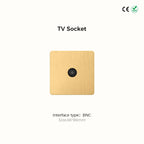 Avoir Gold Rocker Toggle Switch Brass Lever Switch Home Accessories Cat6 Type C EU Sockets And Switches 220V Push Button 86 Type