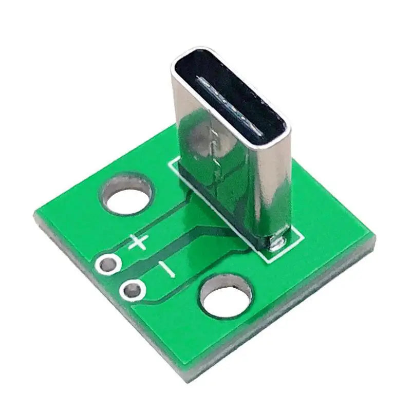 5/10PCS Data Charging Cable Jack Test Board with Pin Header 90 Degree Vertical Type C Female Male Connector Test PCB Board