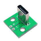 5/10PCS Data Charging Cable Jack Test Board with Pin Header 90 Degree Vertical Type C Female Male Connector Test PCB Board