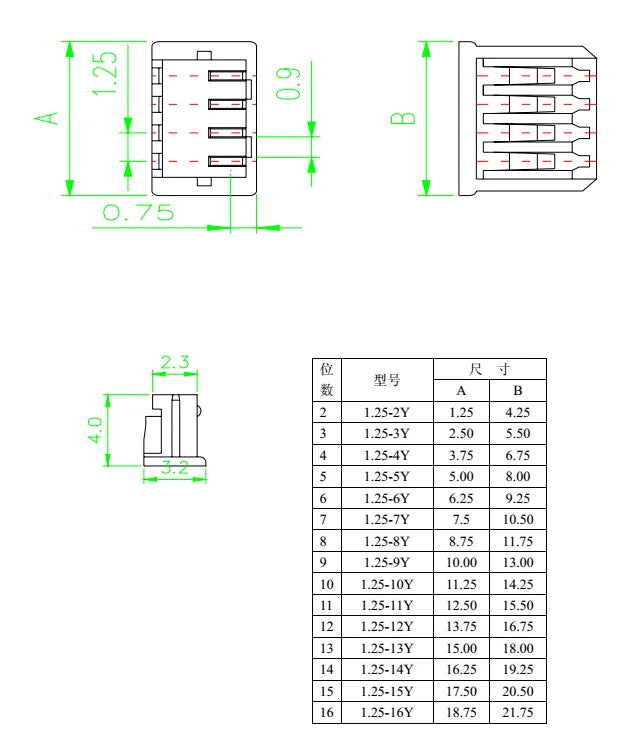 5PCS MX1.25 Spacing To DuPont Cable 10/15/20cm Male Female 1P2P3P4P6P8P10P Board Connection Wire 1 Drag 4 Sensor Terminal Wire