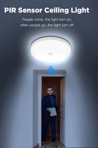 Led Motion Sensor Light 85-220V Ceiling Lamp For Home Corridor Stair Veranda Living Room Bedroom Rader Sensor Smart Night Light