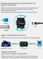 Oshangming RS485 RS232 To Ethernet Converter Server Support Modbus MQTT