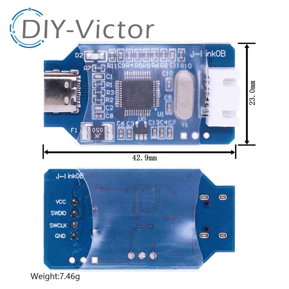 Compatible For J-Link OB ARM Simulation Debugger SWD Programmer STM32 Download JLink Generation V8