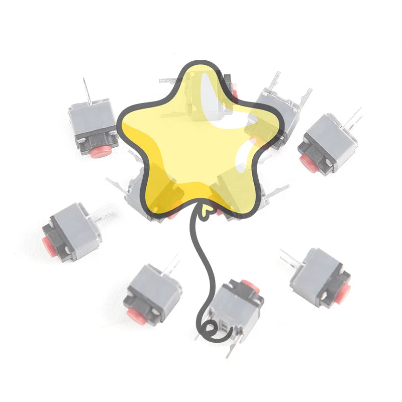 10Pcs Kailh Mute Button 6*6*7.3 Silent Switch Wireless Mouse Button Micro Switch