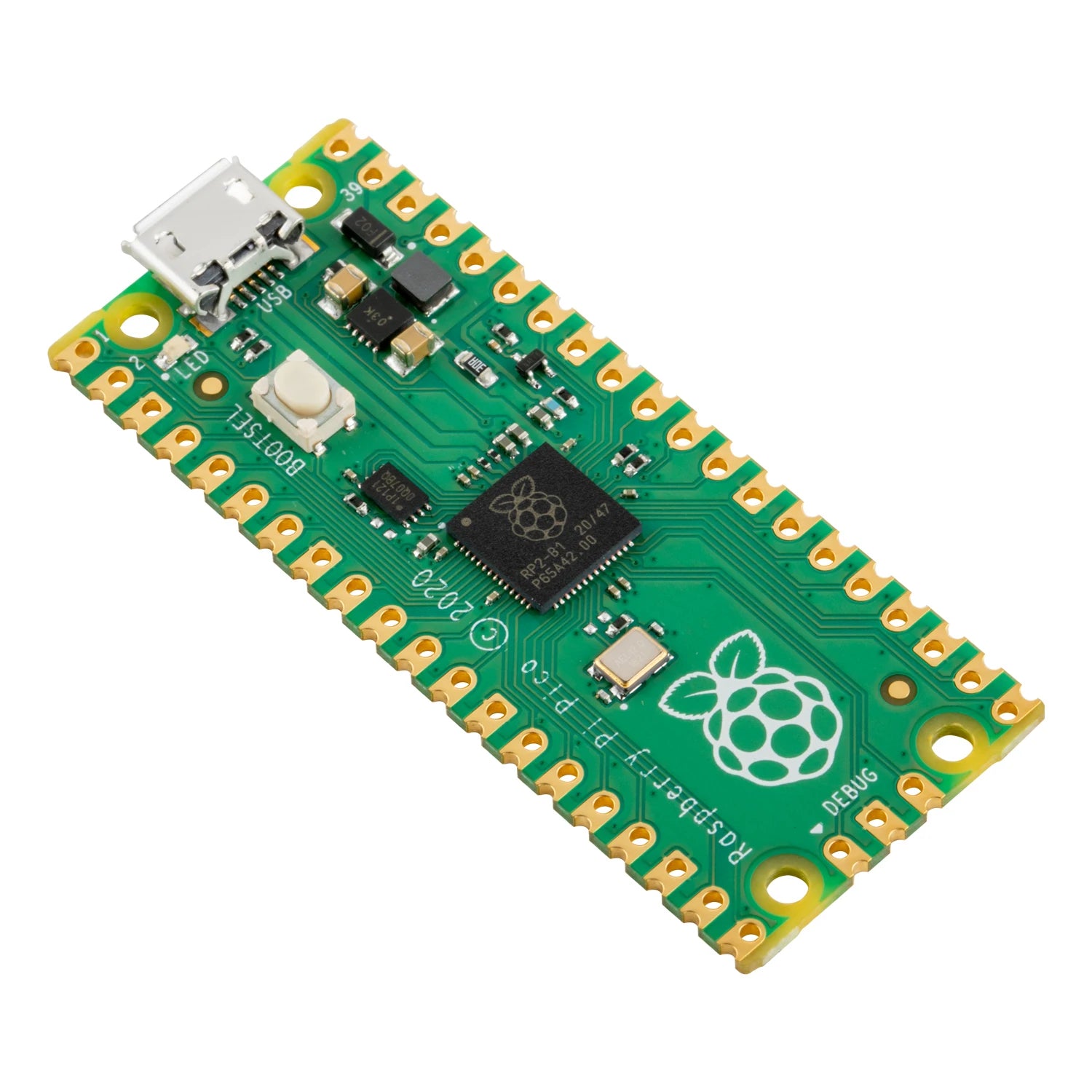 Official Raspberry Pi Pico Board RP2040 Dual-Core 264KB ARM Low-Power Microcomputers High-Performance Cortex-M0+ Processor