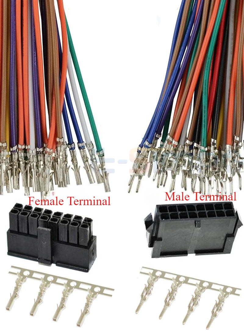 100pcs Micro-Fit MX3.0 43025 43020 3.0mm Male To Female Double Terminal Crimped 1007 20AWG 200MM 300MM 500MM Wire Cable Harness