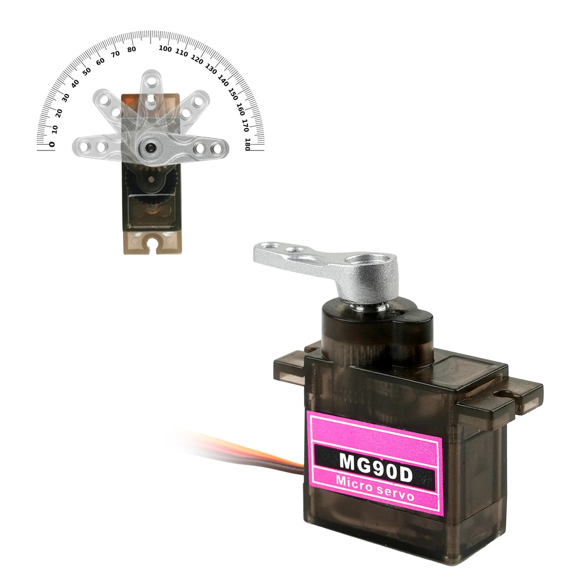 MG90D 10/20/30/40/50Pcs Micro Digital Servo Motor Full Metal Gear 180/270/360 Degree For RC Airplane Helicopter Car Boat Model