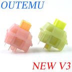 Outemu Silent Peach V3 Switches Lubed Update Silent Lemon V3 Switch Mechanical Keyboard Linear Tactile 5Pin Custom Hot-swap DIY
