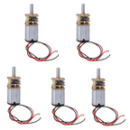 AT19-N20 Mini Micro Metal Gear Motor Set 5Pcs DC 3V-6V Gearwheel Included Full Metal Reducer 60RPM Slow Speed Toy