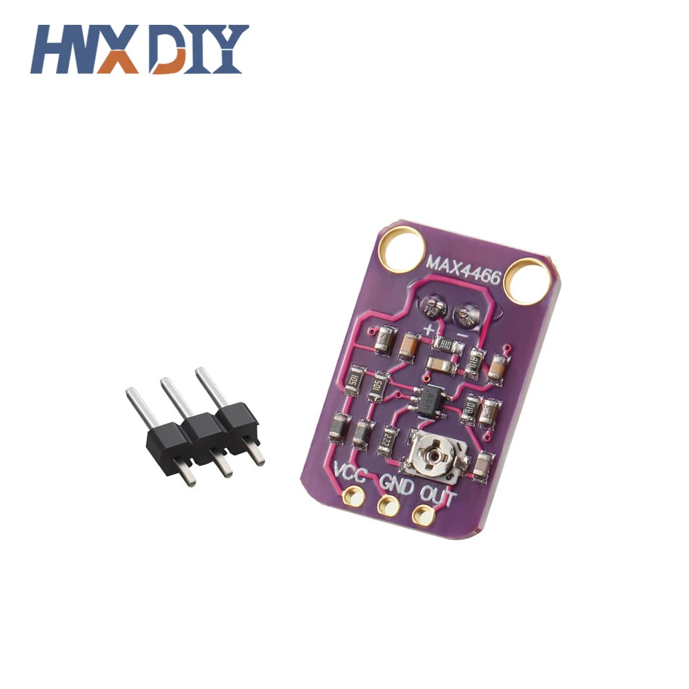 1-10PCS Electret Microphone Amplifier Module MAX4466 Adjustable Gain Blue Breakout Board