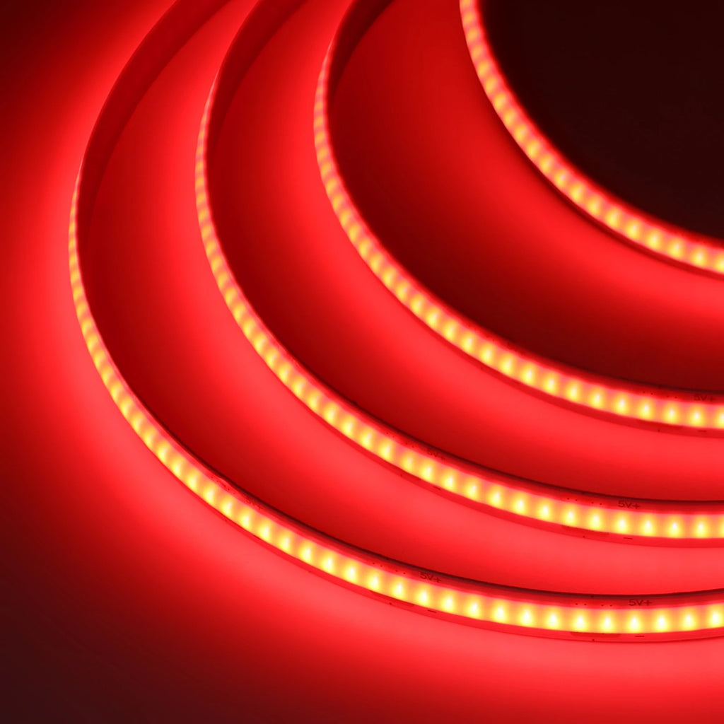 DC 5V USB COB Strip Width 8MM Flexible LED Strip Cabinet Light Lamp Home Decor TV Backlight Pink/Red/White/Ice Blue/Yellow/Green