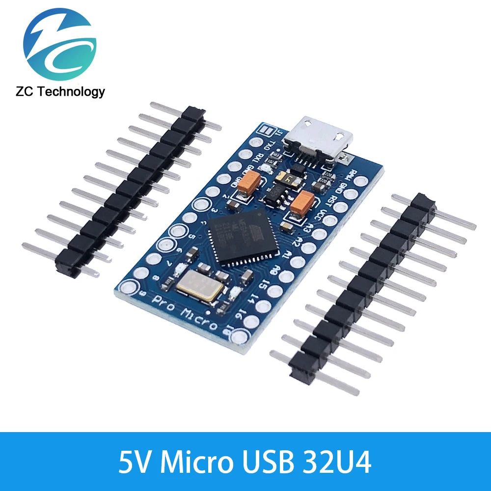 Type-C USB Pro Micro For Arduino ATmega32U4 5V/16MHz 3.3V/8Mhz Module With 2 Row Pin Header Leonardo Usb Interface Board