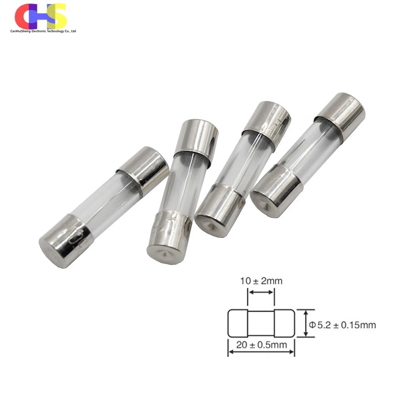 5PCS 20AWG/22AWG Wire Cable 5*20mm Glass Fuse Holder With 5x20MM 250V 0.2A 0.5A 1A 2A 3A 5A 6A 7A 8A 10A 15A Tube Glass Fuses