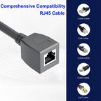 For Starlink Gen3 Ethernet Adapter Cable Extension to RJ45 Female Coupler Waterproof with Starlink Router Dish Outdoor Extender