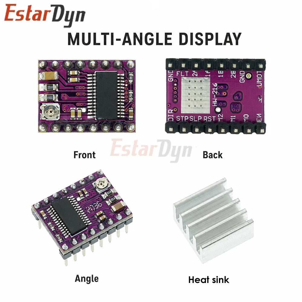 Estardyn DRV8825 Stepper Motor Driver Module 1.5A 1/32 Microstep, A4988 Pin Compatible for 3D Printer CNC Engraving RepRap