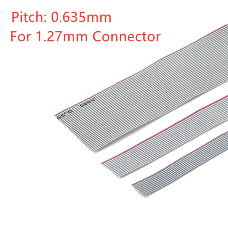 0.635mm Pitch Gray Flat Ribbon Cable 30AWG 10/14/16/20/24/26/30/34/40Pin for IDC FC 1.27mm Connector