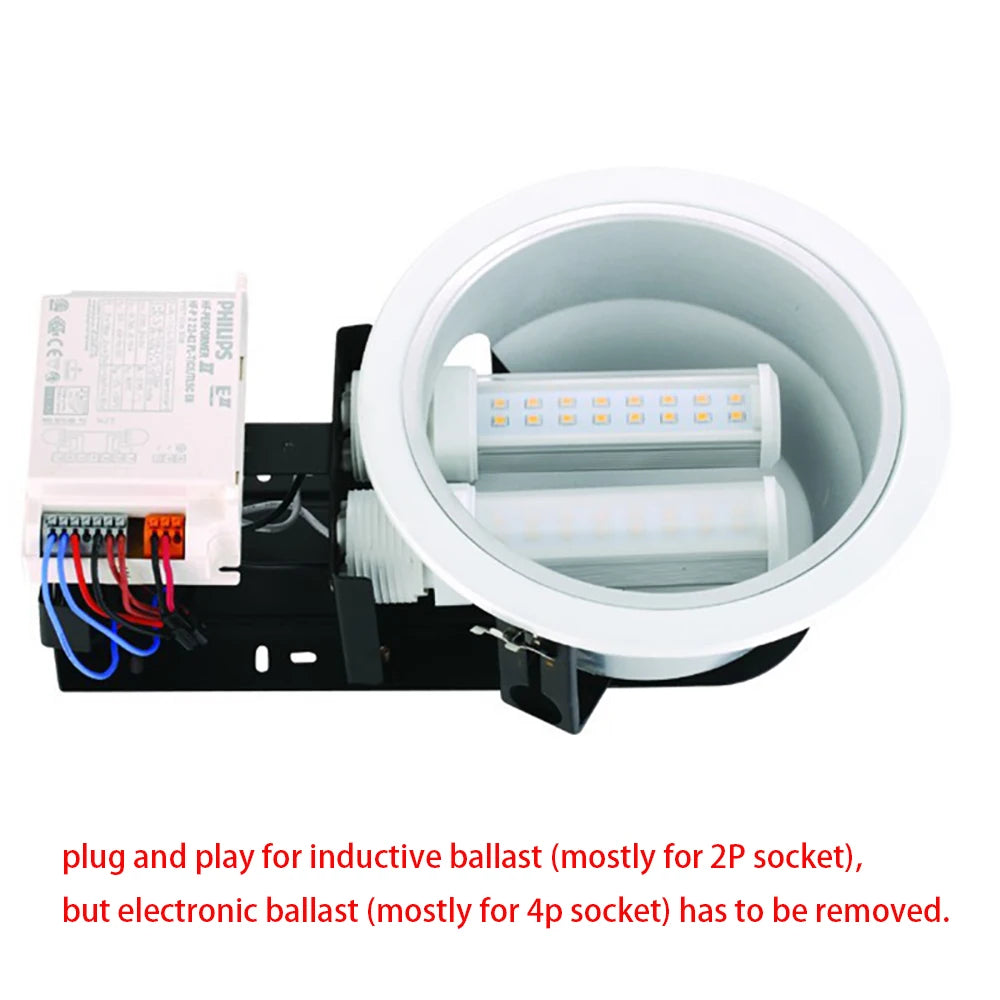 1PC G24d 2Pin 5W 7W 9W 11W 2U CFL PLC 13W 18W 26W LED Replacement Horizontal Retrofit PL Plug Lamp,Ballast Removal Required