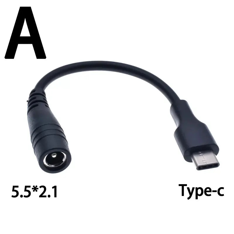 5.5*2.1mm DC Power Plug Waterproof Jacket Female To Micro USB / Mini USB / Type C Male Adapter Cable