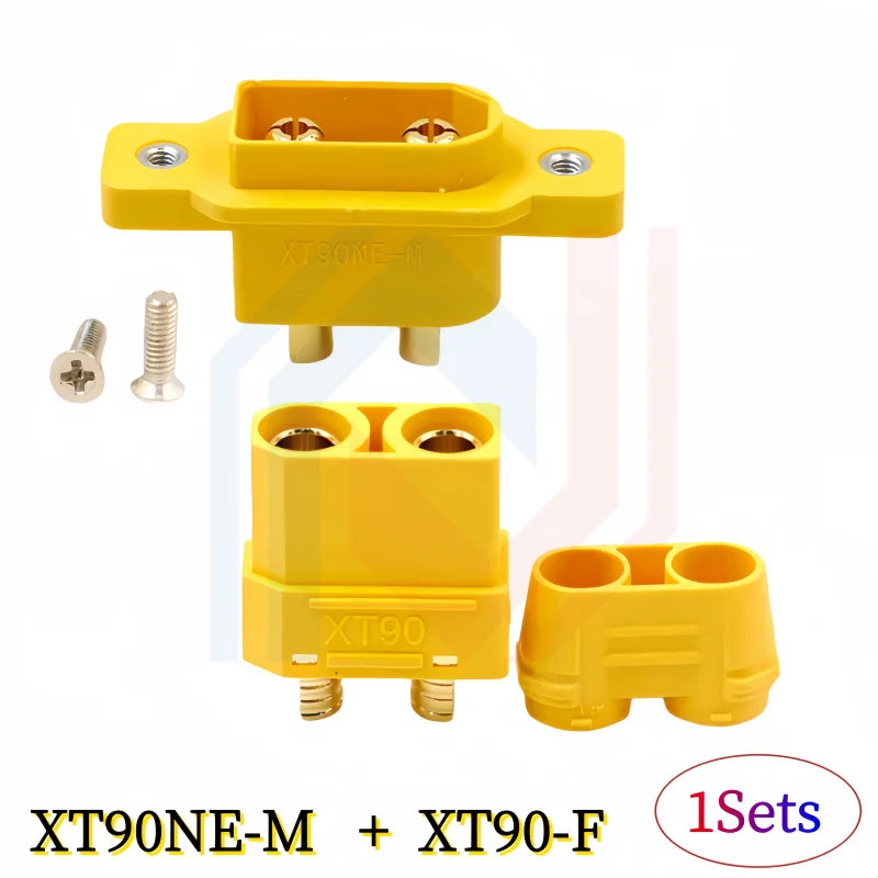 XT90NE-M with Fixed Base Male/Female Plug Charging Port XT90 Electric Vehicle Lithium Battery ESC Model Aircraft Connector
