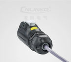 CNLINKO M24 Waterproof IP68 Circular RJ45 Connector 8P8C Cat6 Male/Female Panel Mount for Industrial Automation Marine & Outdoor