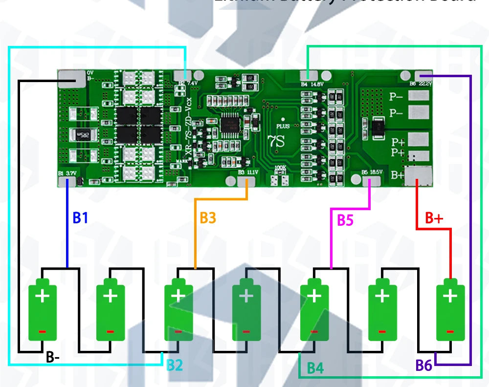 1~5PCS BMS 7S 24V 10A 15A 20A 30A Li-ion 18650 Battery Charge Board With Balance Function Short Circuit / Temperature Protection