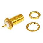1pc SMA Female Jack Insulator Long 2mm RF Coax Adapter Convertor Straight Goldplated NEW Wholesale