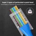 50/100pcs RJ45 CAT5 Cat6 Pass Through Connector Gold Plated Unmodule Plug Network RJ-45 Crystal HeadsEthernet Cables