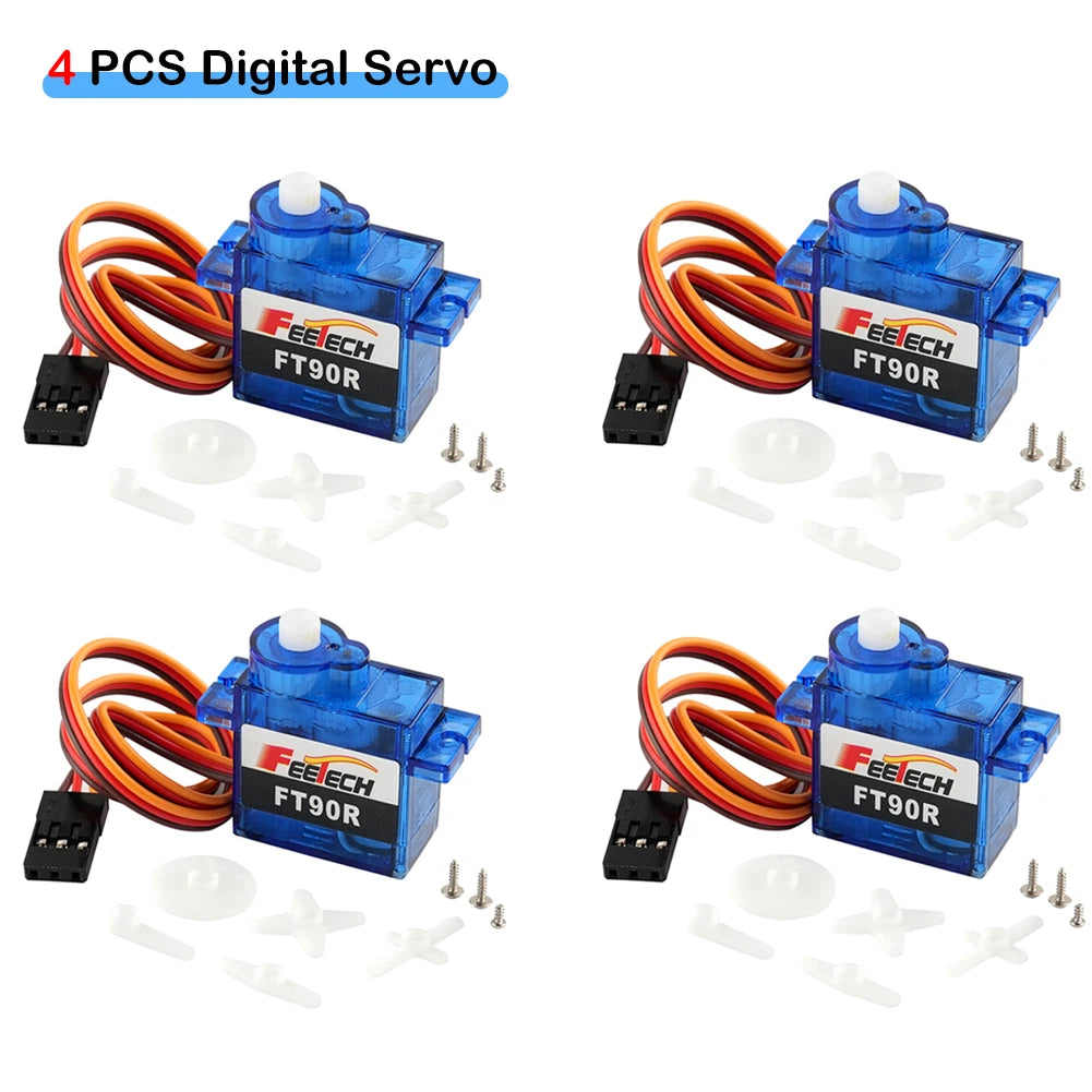 Feetech FT90R Digital Servo Motor 360 Degree Continuous Rotation 6V 1.5KG PWM Control for DIY RC Toys Arduino Robot Aircraft