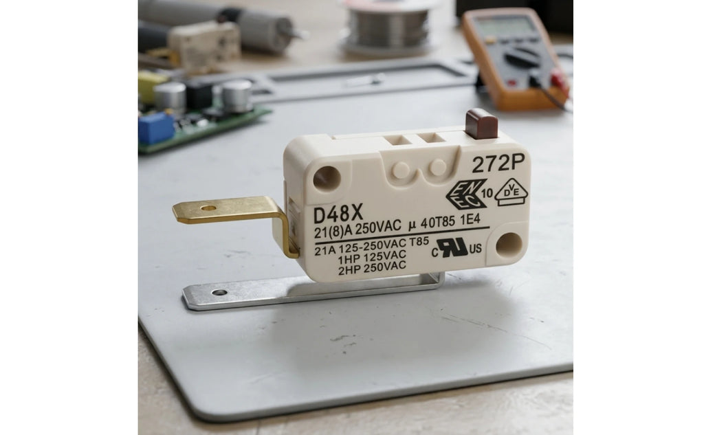 Microswitch with Actuator Compact Rectangular Microswitch Limit Switch Snap Action Mechanical for Technicians, Control Panels