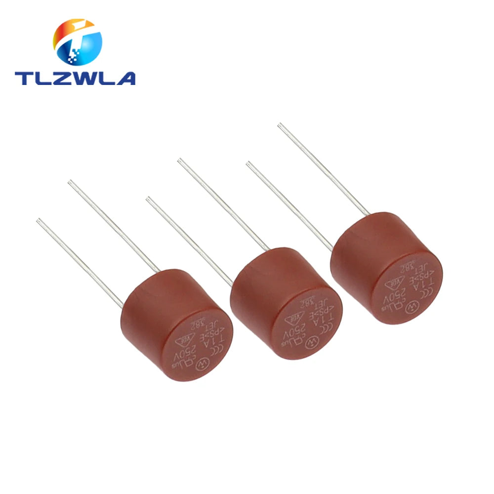 10PCS Round Fuse Slow Blow 500mA 1A 2A 2.5A 3.15A 4A 5A 6.3A 8A 10A 250V 382 Plastic T2A LCD TV Power Board