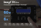 SKYRC Lipo Charger IMAX B6 EVO B6 V2 B6 Mini B6AC V2 Balance Battery Charger Discharger with Adapter Temperature Sensor 6A 1-6S