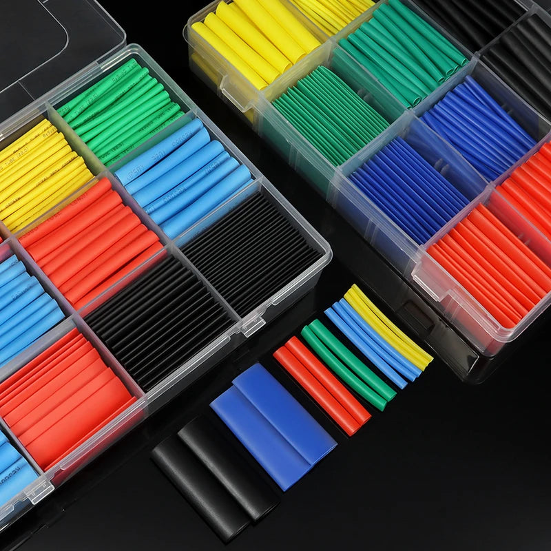 2:1 Heat Shrink Tube Kit Thermoresistant Shrinkage Tubing Wire Wrapping Electrical Connection Cable Insulation Sleeved Protecter