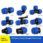 1Pcs 1/2'' 3/4'' Coarse Thread Connection OD 20/25mm PE PVC Pipe Fittings Elbow Straight Tee Irrigation IBC Tank Adapter